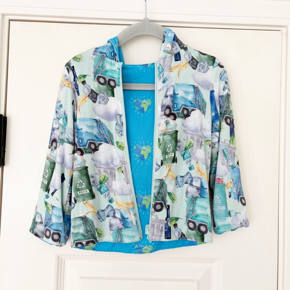 Posh Peanut 18-24m Garbage Trucks Reversible Jacket